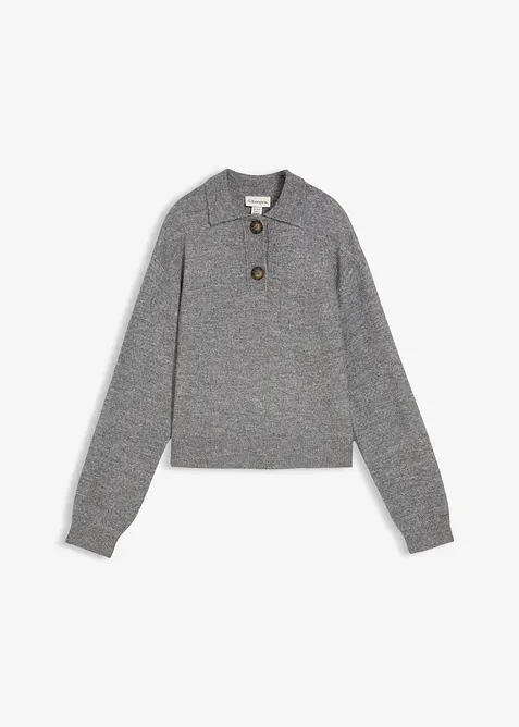 Pull col polo, bonprix