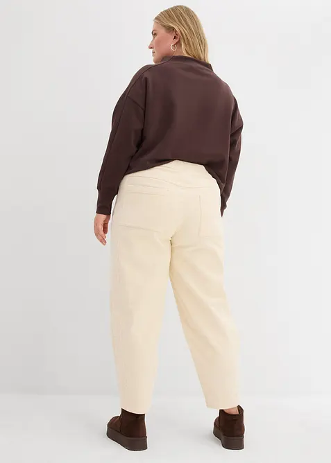 Pantalon barrel en velours côtelé, bonprix