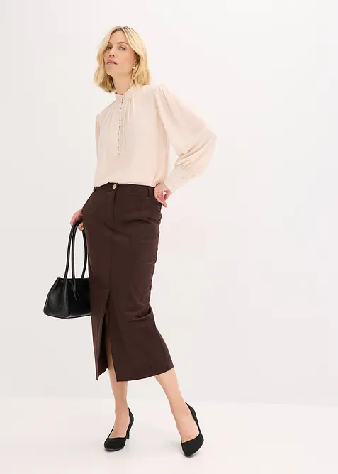 Jupe crayon en suédine, bonprix