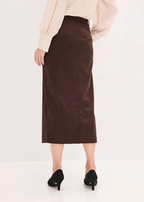 Jupe crayon en suédine, bonprix