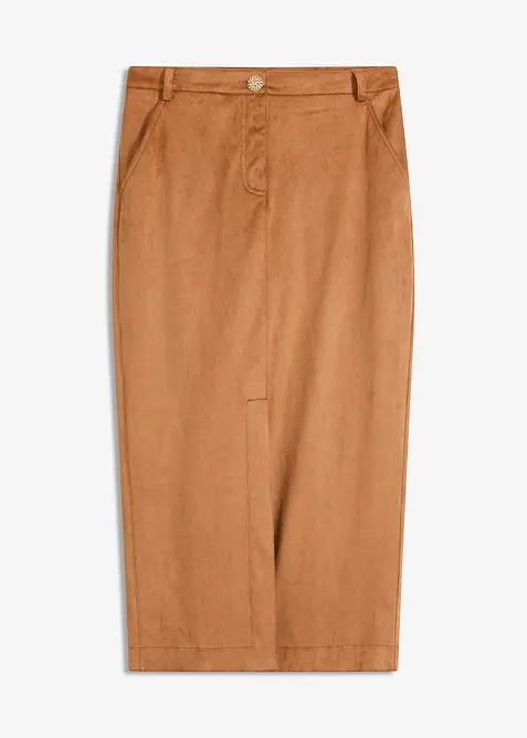 Jupe crayon en suédine, bonprix