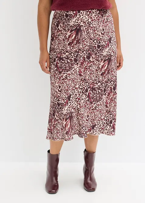 Jupe en satin texturé, bonprix