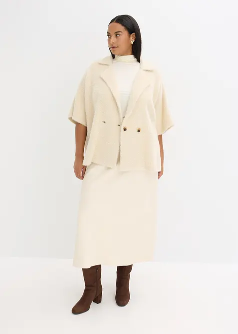 Gilet en maille poilue, bonprix