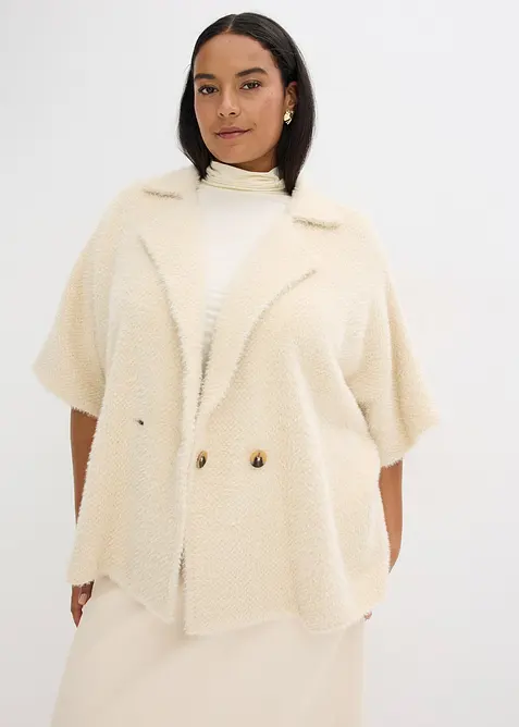 Gilet en maille poilue, bonprix