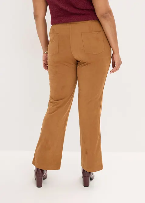 Pantalon flare en suédine, bonprix