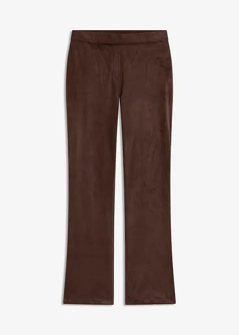 Pantalon flare en suédine, bonprix