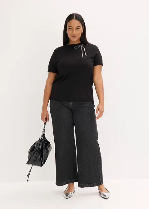 T-shirt avec application en strass, bonprix