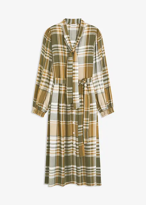 Robe midi avec col lavallière, bonprix