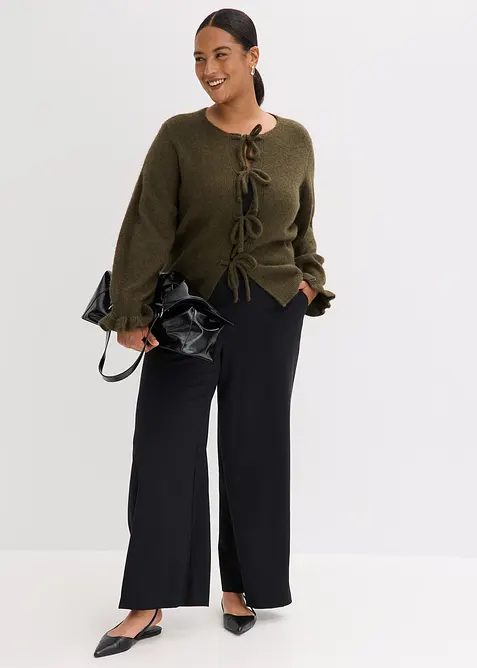 Gilet en maille oversize, laine mélangée, bonprix