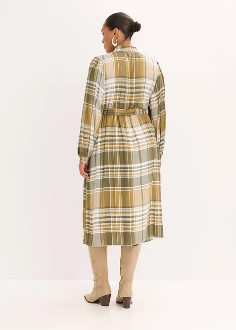 Robe midi avec col lavallière, bonprix