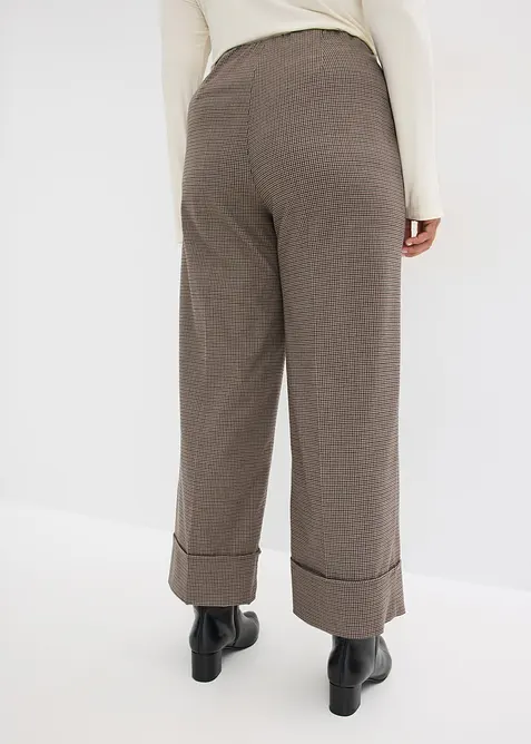 Pantalon à taille élastiquée, imprimé carreaux, bonprix