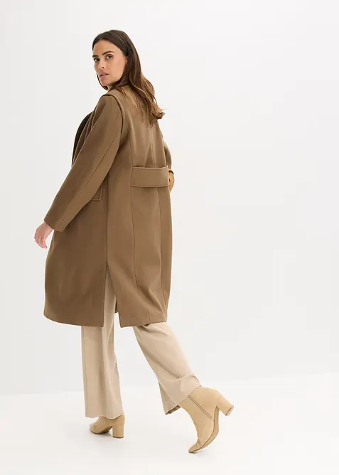 Manteau duveteux à manches amovibles, bonprix