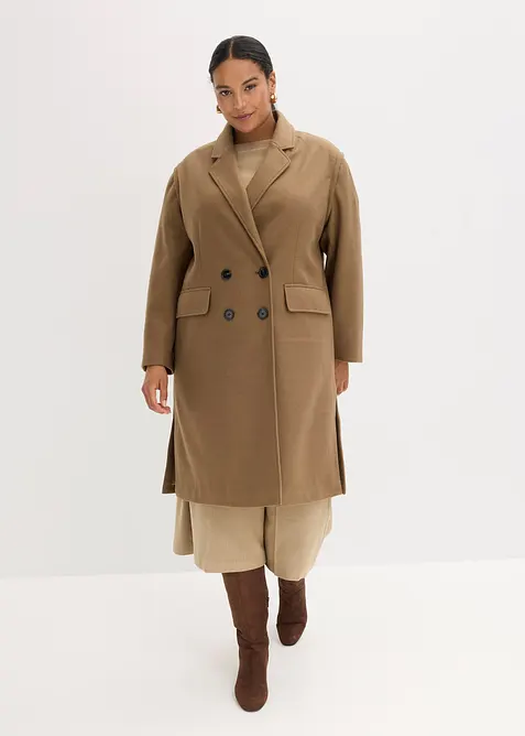 Manteau duveteux à manches amovibles, bonprix