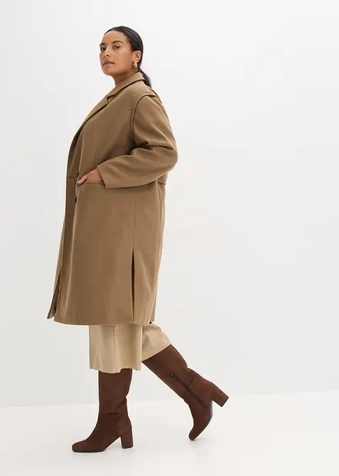 Manteau duveteux à manches amovibles, bonprix