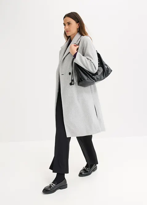 Manteau duveteux à manches amovibles, bonprix