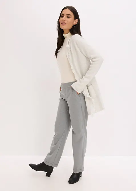 Manteau court en maille avec sequins et fil brillant, bonprix