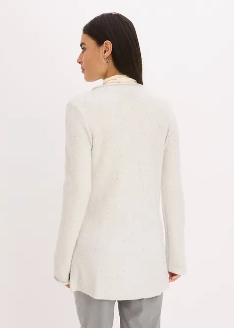 Manteau court en maille avec sequins et fil brillant, bonprix