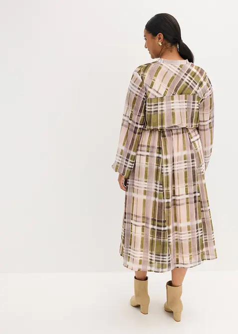 Robe en mousseline avec lien à nouer, bonprix