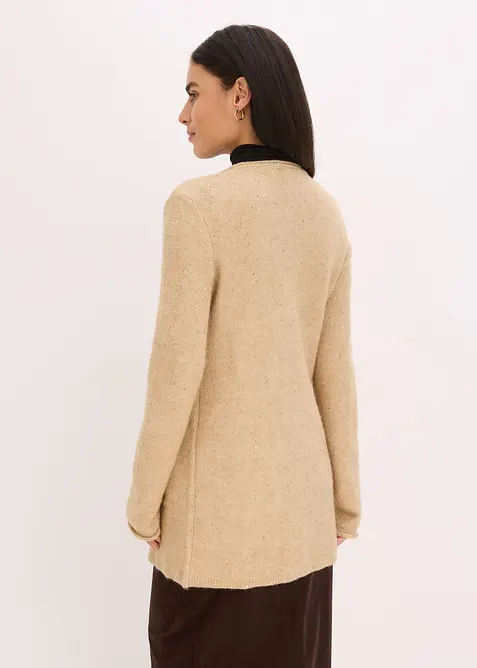 Manteau court en maille avec sequins et fil brillant, bonprix