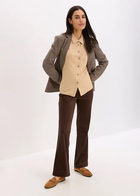 Gilet en fine maille à col chemise, bonprix