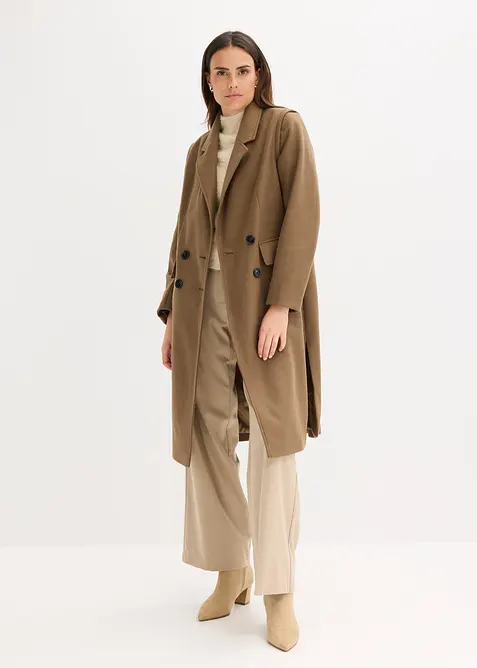 Manteau duveteux à manches amovibles, bonprix