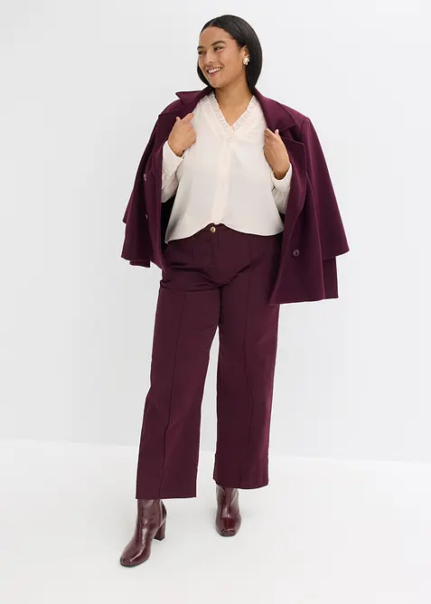 Blouse en mousseline à volants, bonprix