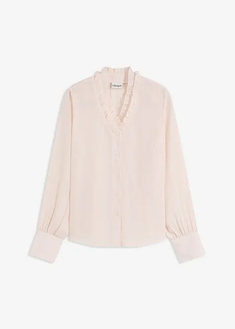 Blouse en mousseline à volants, bonprix