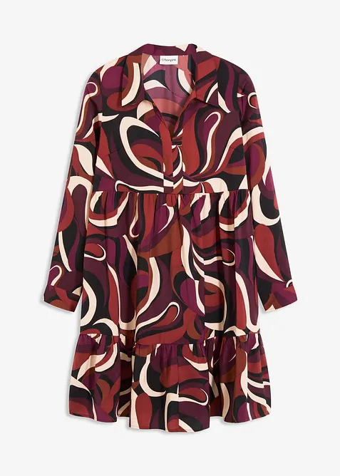 Robe-tunique en satin fluide, bonprix