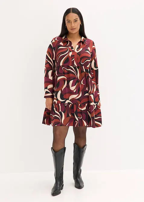 Robe-tunique en satin fluide, bonprix