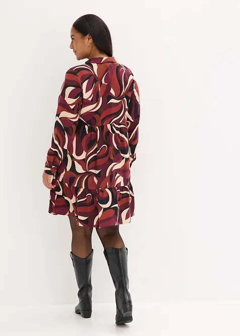 Robe-tunique en satin fluide, bonprix