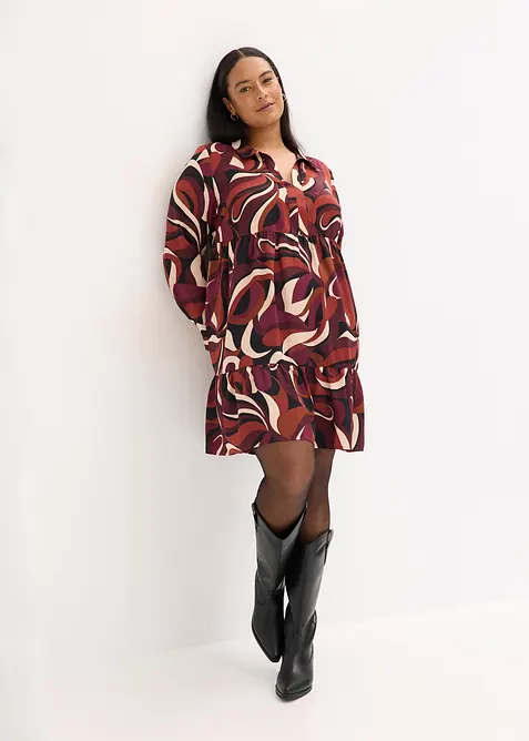 Robe-tunique en satin fluide, bonprix