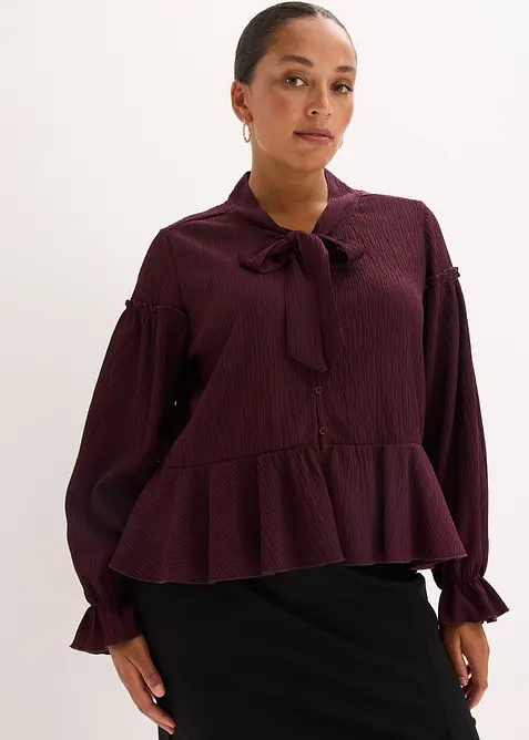 Blouse en jersey texturé, bonprix