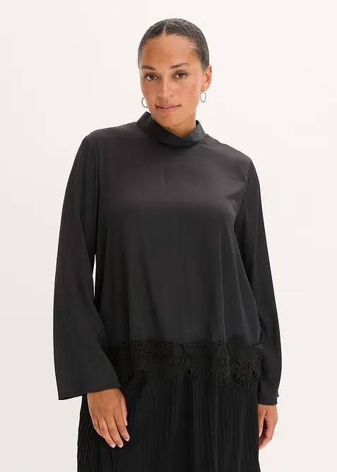 Blouse fluide en satin, bonprix