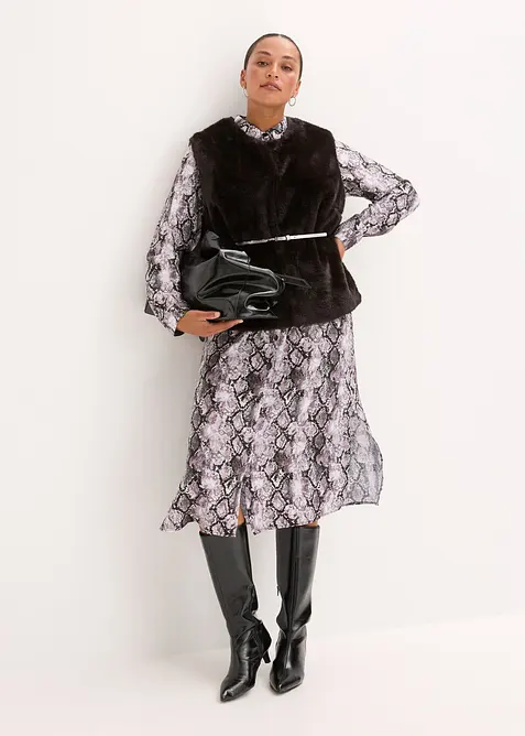 Gilet sans manches en peluche, bonprix