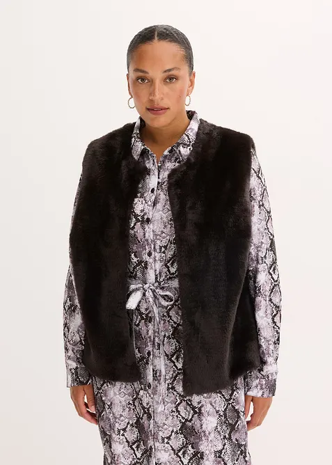 Gilet sans manches en peluche, bonprix