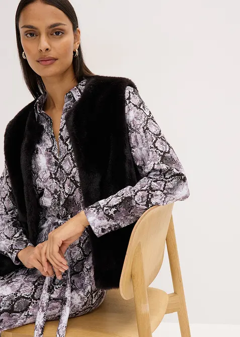 Gilet sans manches en peluche, bonprix