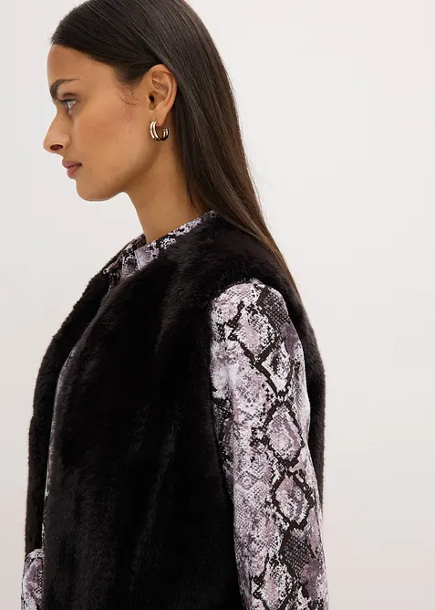 Gilet sans manches en peluche, bonprix