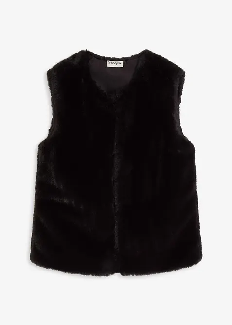 Gilet sans manches en peluche, bonprix