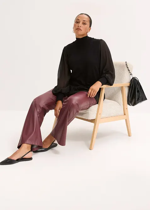 Pull en fine maille avec empiècement blouse, bonprix