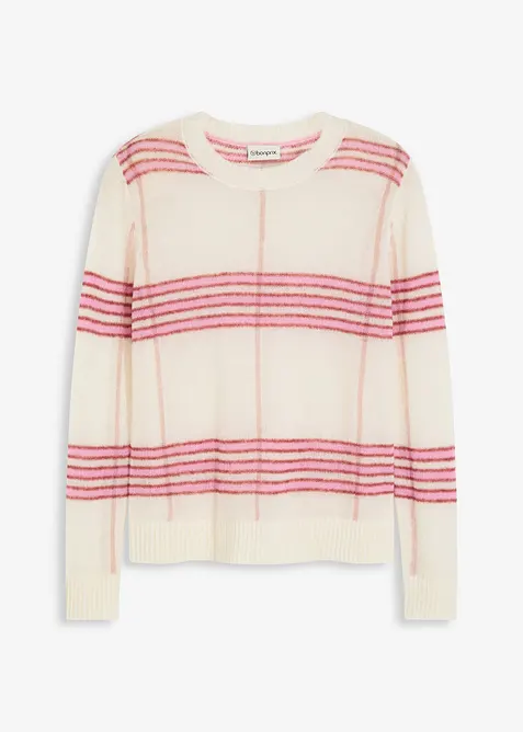 Pull ajouré avec laine et alpaga, bonprix