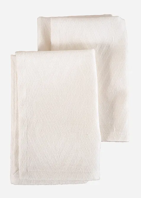 Lot de 2 serviettes de table en coton premium, bonprix