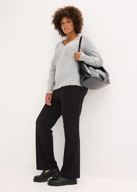 T-shirt côtelé, bonprix