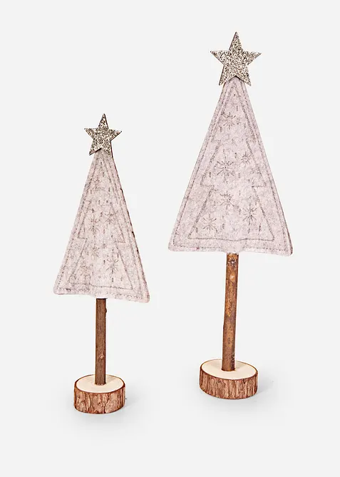 Sapins déco avec flocons de neige, bonprix
