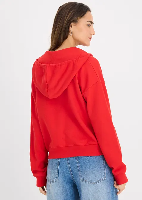 Sweat zippé oversize, bonprix
