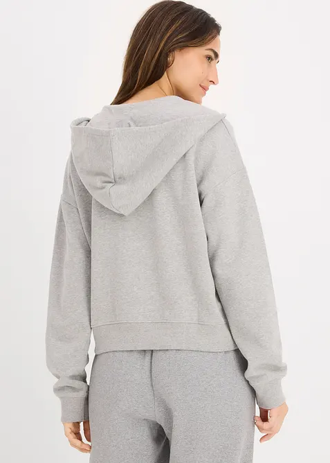 Sweat zippé oversize, bonprix