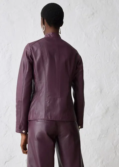 Veste en cuir nappa d’agneau, bonprix