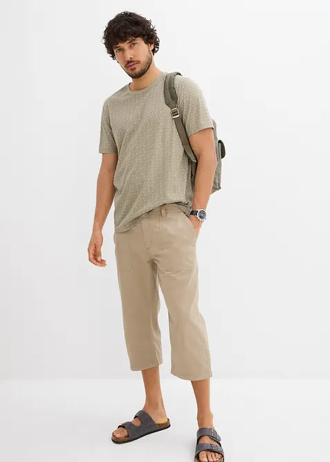 T-shirt 100% coton &agrave; l&rsquo;imprim&eacute; minimaliste, bonprix