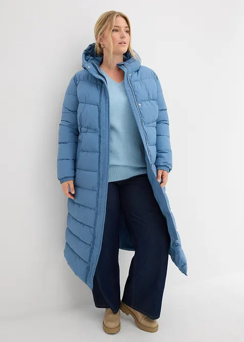 Doudoune longue à capuche, bonprix