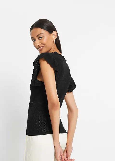 T-shirt doux en maille de viscose mélangée, bonprix