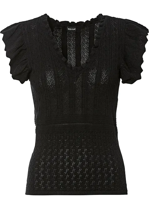 T-shirt doux en maille de viscose mélangée, bonprix